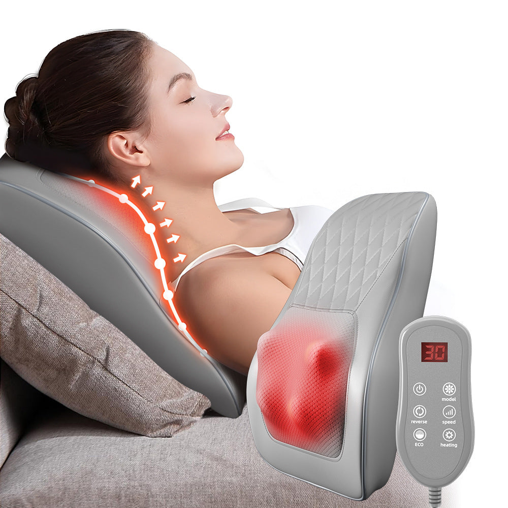Back and Neck Shoulder Massager with Heating, Shiatsu Electric Massage 4D-Rotation Massager