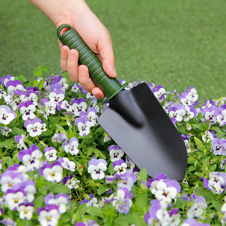 Ensemble de jardinage 4 pièces – Petite pelle à fleurs, outil de jardin domestique, pelle en métal