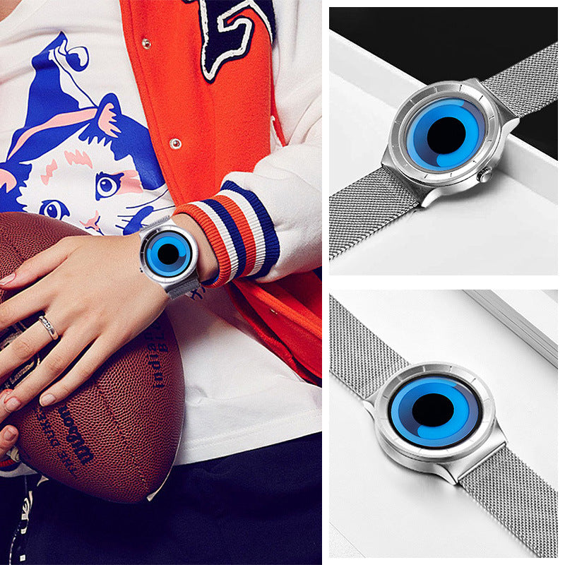 Unisex creative fashion whirlpool no pointer couple watch