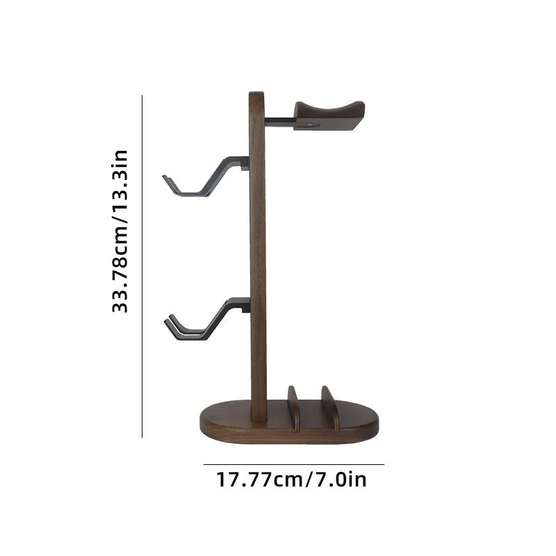 Walnut Solid Wood Headphone Stand