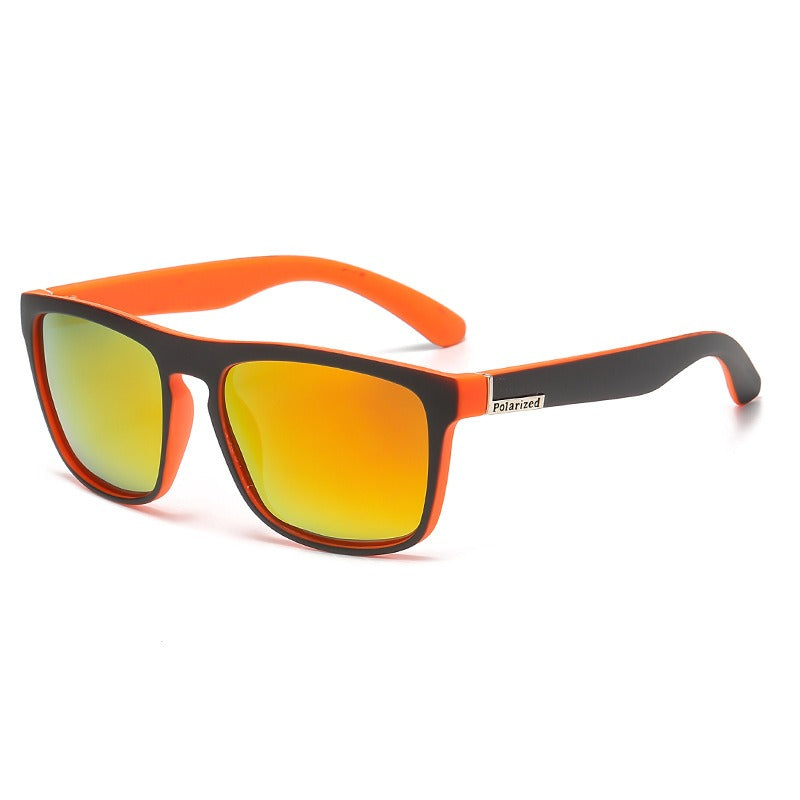 Square frame polarized glasses colorful