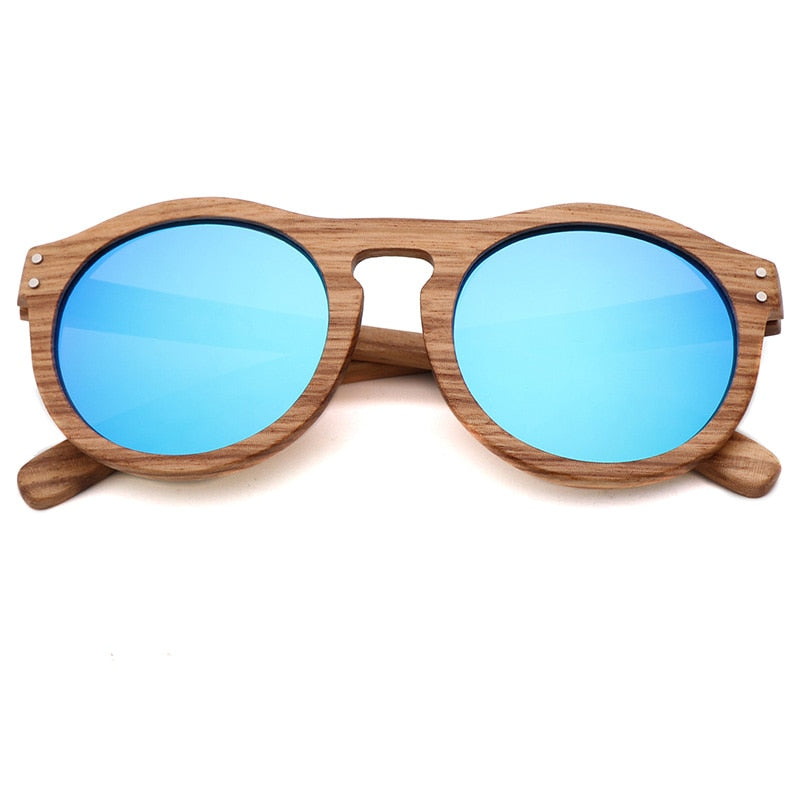Real Zebra Wood Sunglasses Polarized Lenses UV400