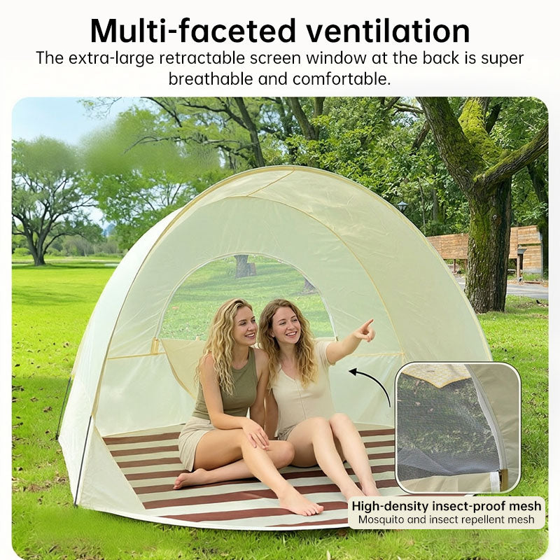 Tente de plage robuste avec mâtins renforcés – Abri anti-vent et protection UV