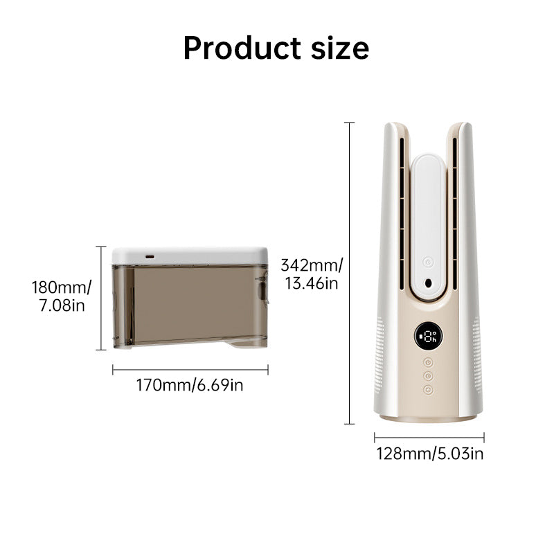 Portable Tower Fan – 6 Speeds, Mist spray