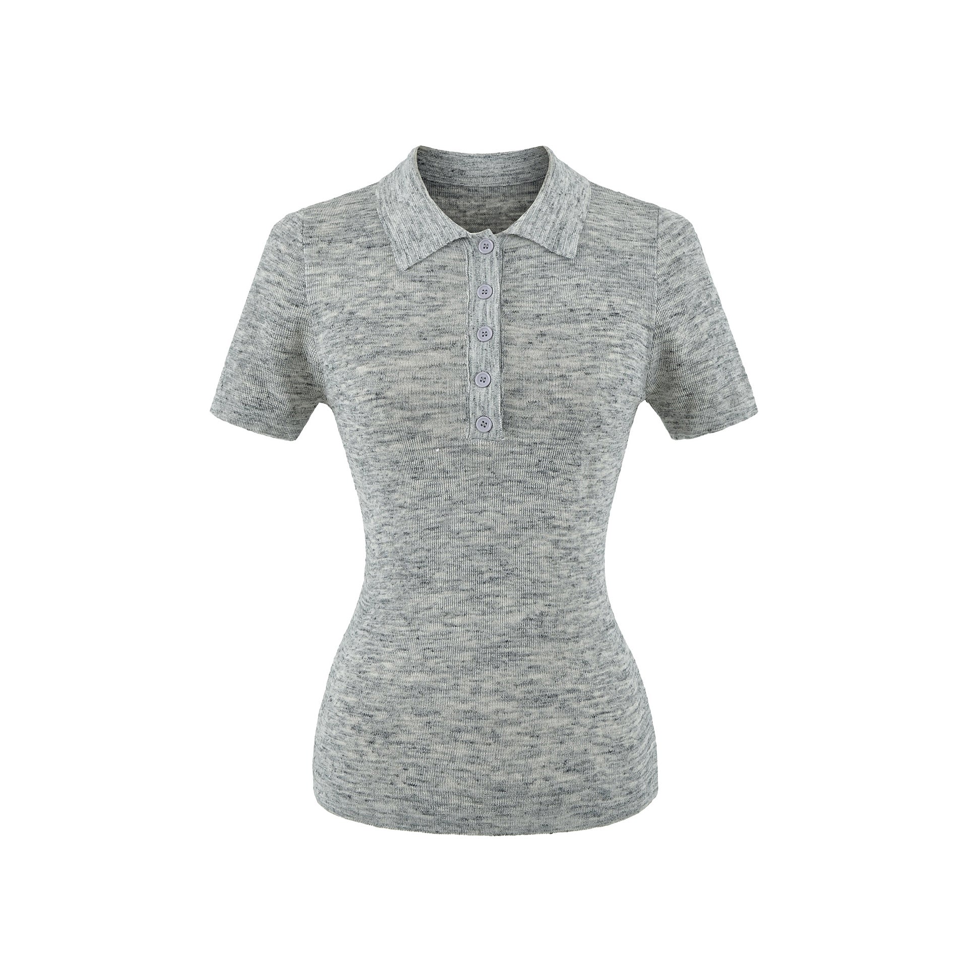 Collar short sleeved top