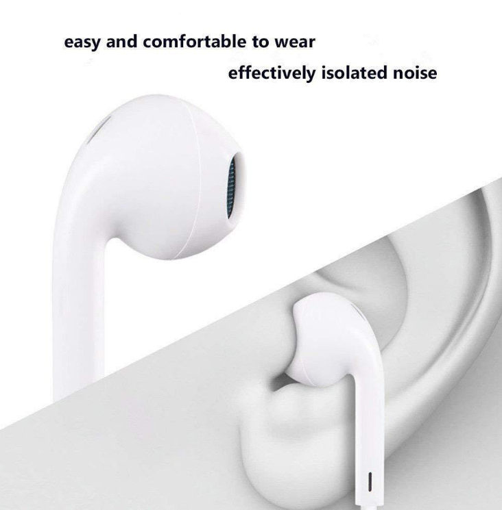 Écouteur filaire stéréo avec télécommande et microphone – Prise 3,5 mm pour iPhone