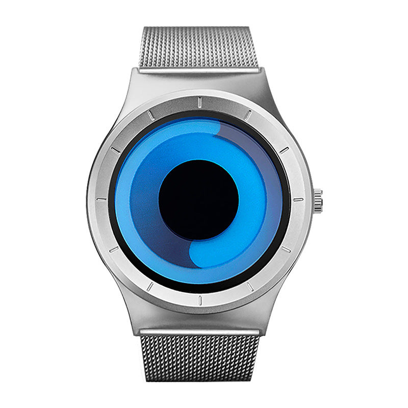 Unisex creative fashion whirlpool no pointer couple watch