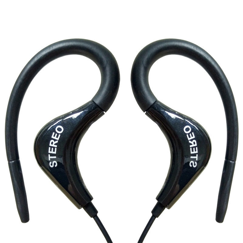 Écouteurs filaires sport avec basses, prise 3,5 mm, pour la course – avec microphone M&J