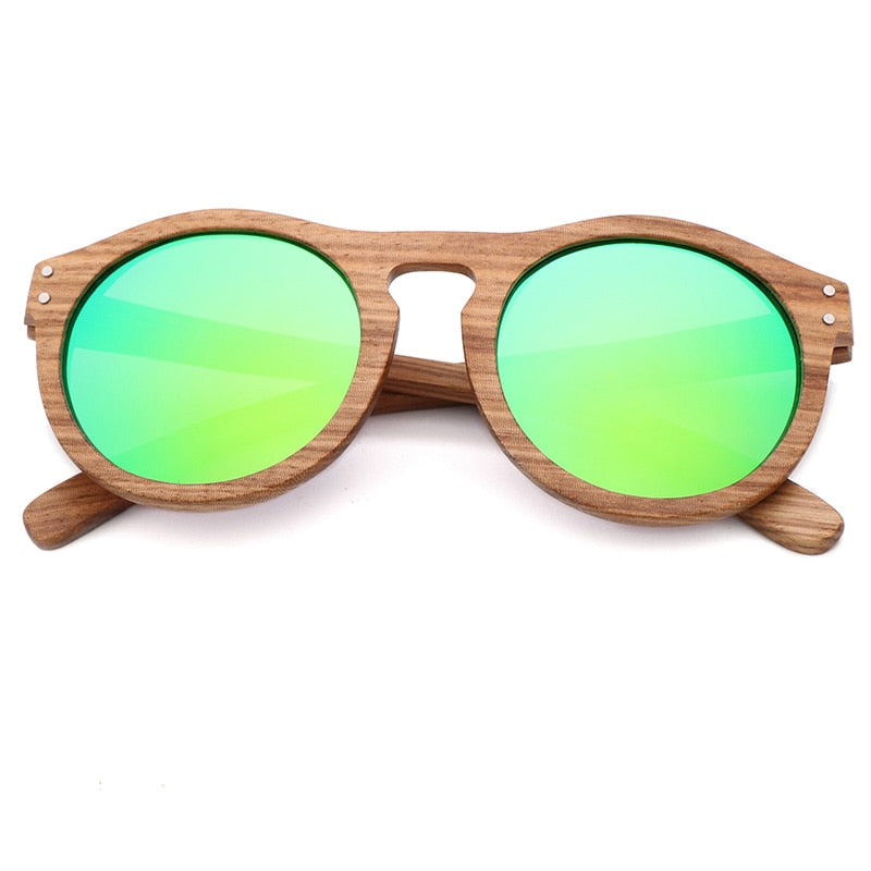 Real Zebra Wood Sunglasses Polarized Lenses UV400