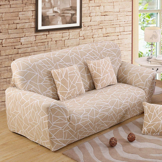 Stretch Sofa Covers Furniture Protector Polyester Loveseat Couch Cover l 1/2/3/4-seater Arm Chair Cover for Living Room
