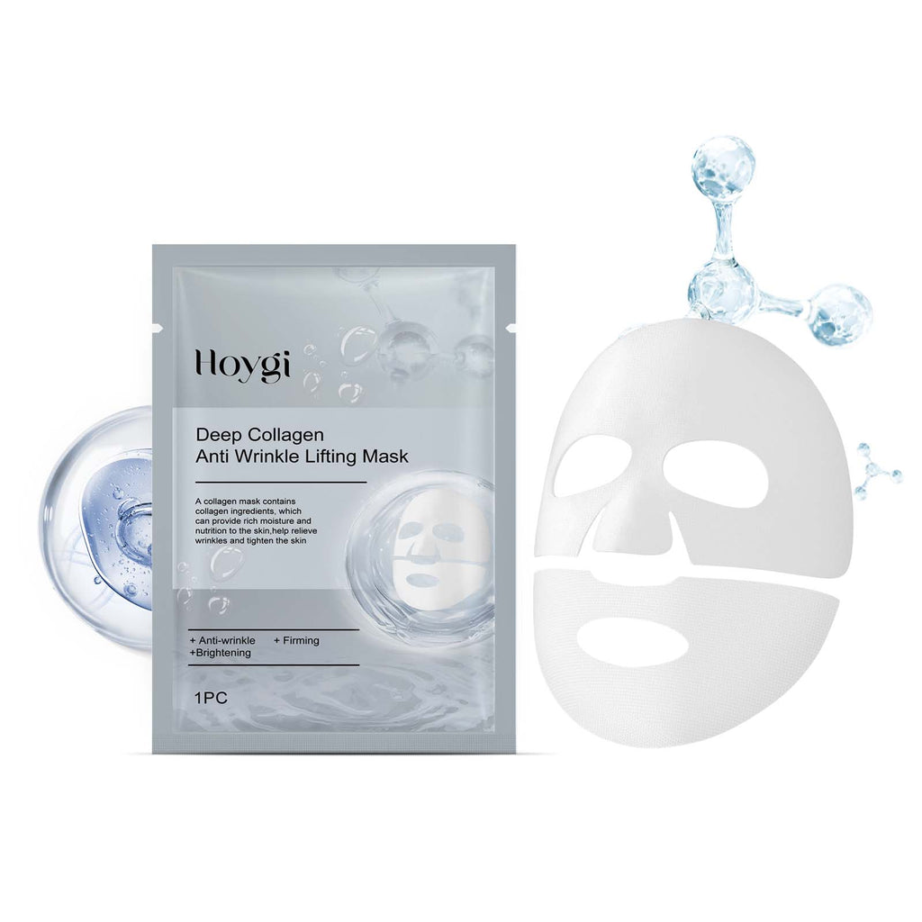 Masque anti-rides au collagène – Visage hydratant, nourrissant, raffermissant et lissant les ridules