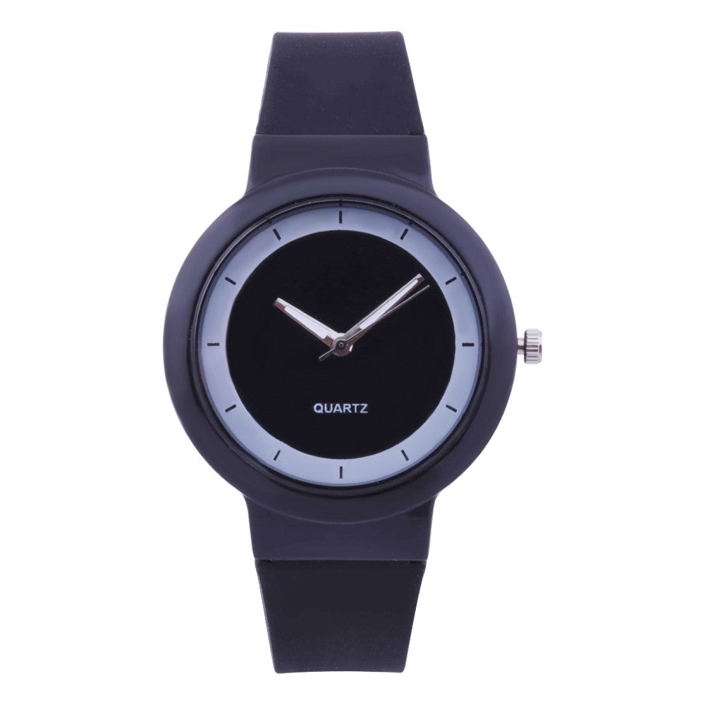 Montre Minimaliste Femme Fashion Silicone Bande Analogique Quartz Strass A40