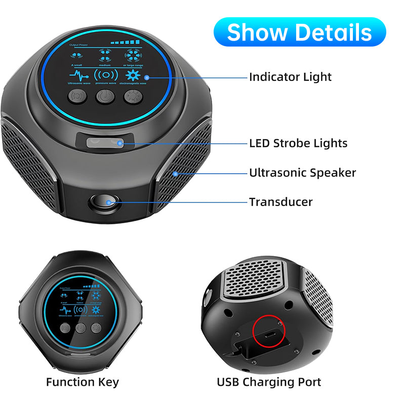4-in-1 ultrasonic rodent, rat, insects repellent