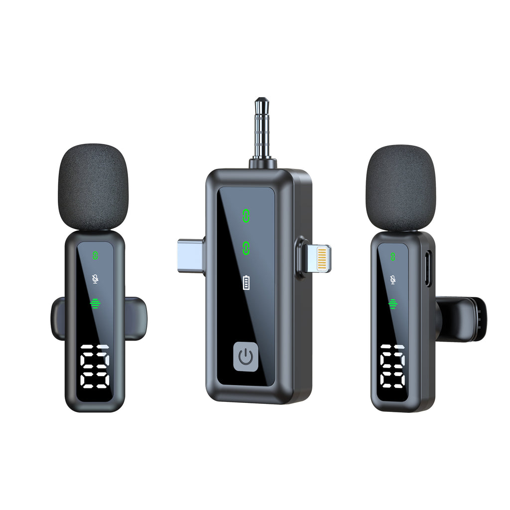Wireless Lapel Microphone for Smartphone and Computer Noise Reduction