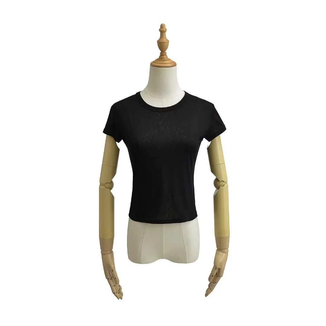 Shirt blanc léger manches courtes, épaules découvertes