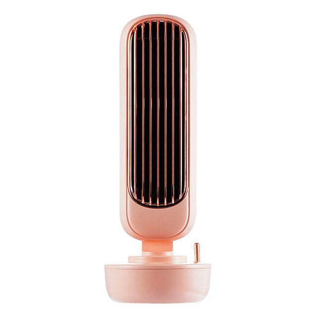 Ventilateur tour d'humidification rétro – Créatif, 2-en-1 avec brumisation, ventilateur intégré sur bureau avec recharge USB