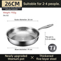 Pure Titanium Nonstick Frying Pan - Coating-Free Patterned