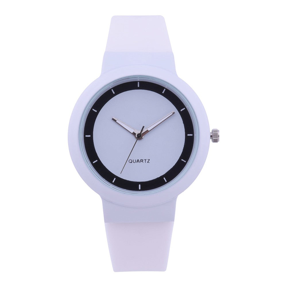 Montre Minimaliste Femme Fashion Silicone Bande Analogique Quartz Strass A40