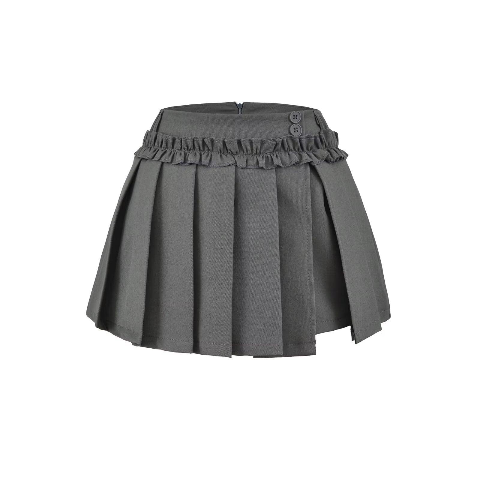 Slimming pleated short skirt