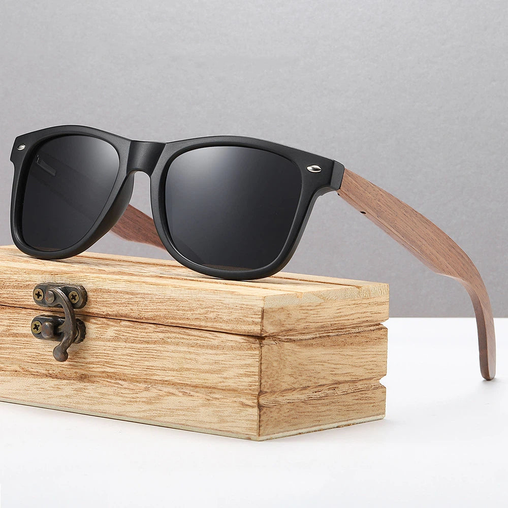 Wooden walnut sunglasses bamboo polarized