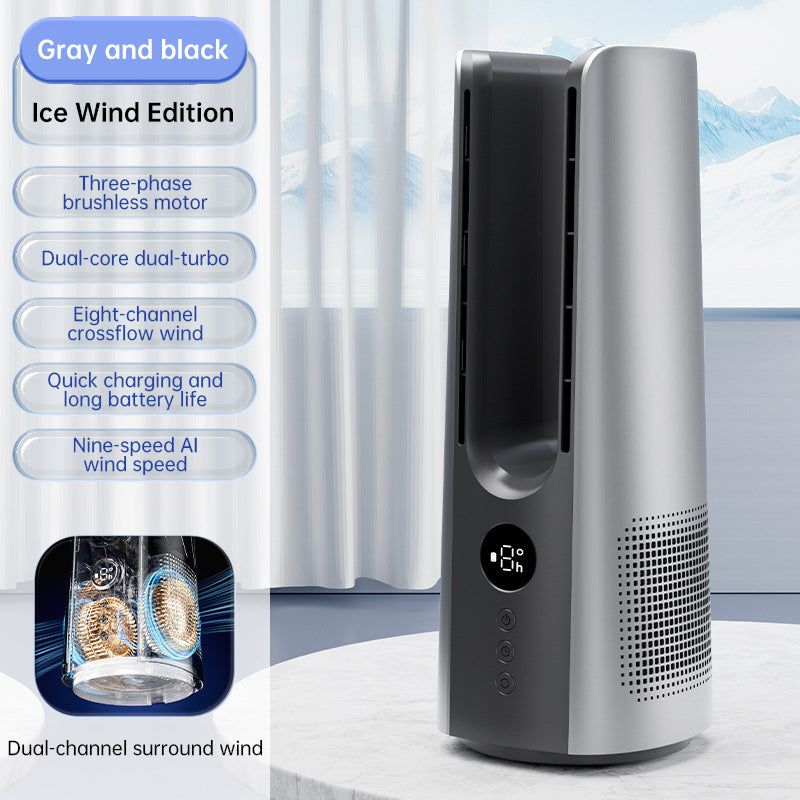 Portable Tower Fan – 6 Speeds, Mist spray