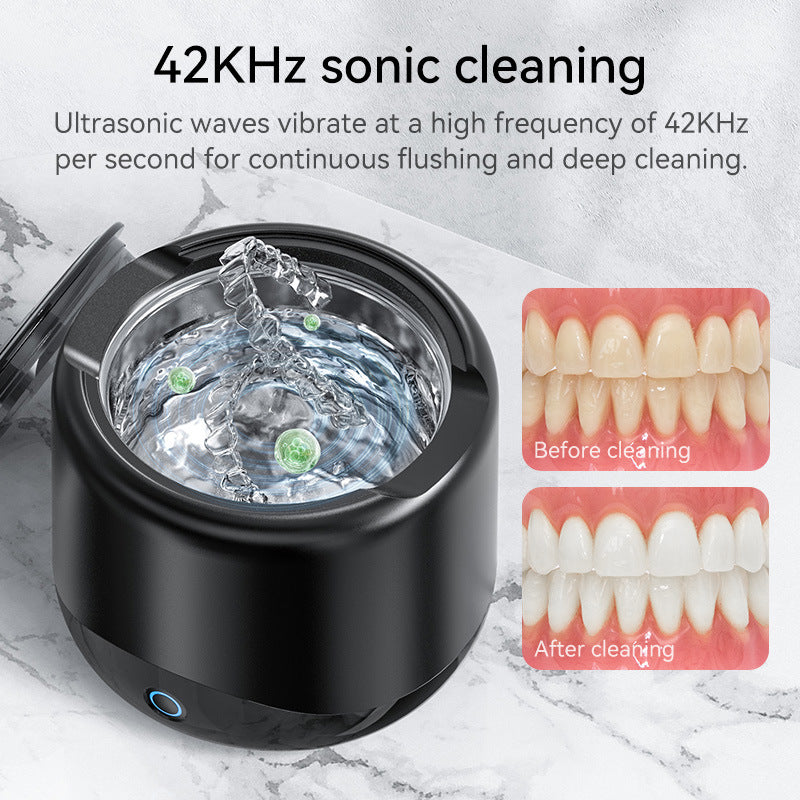 Portable Ultrasonic Cleaning Device for Dentures, Aligners, Retainers & Whitening Trays