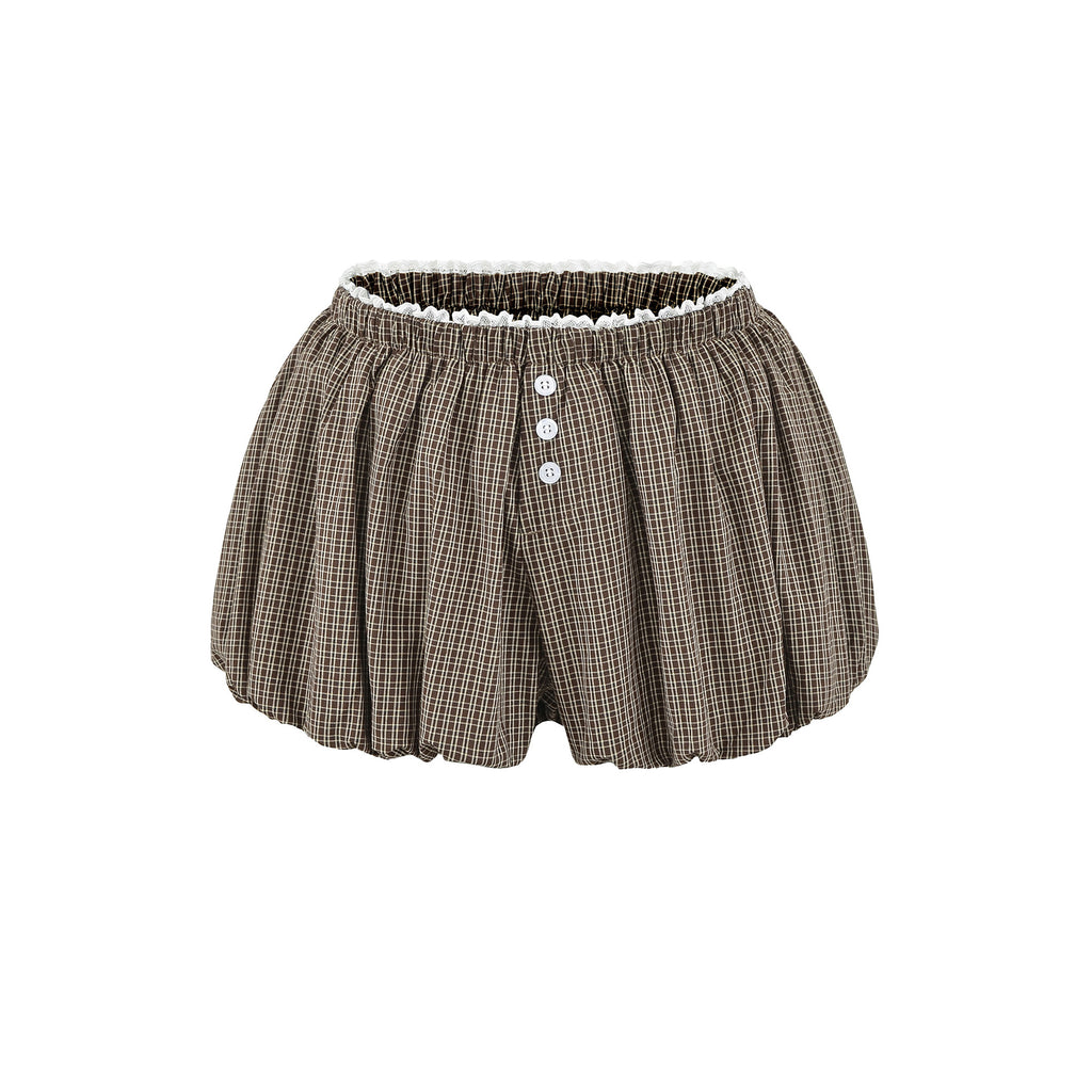 Ruffled High waisted line Shorts Sweet and Edgy Crop Pants