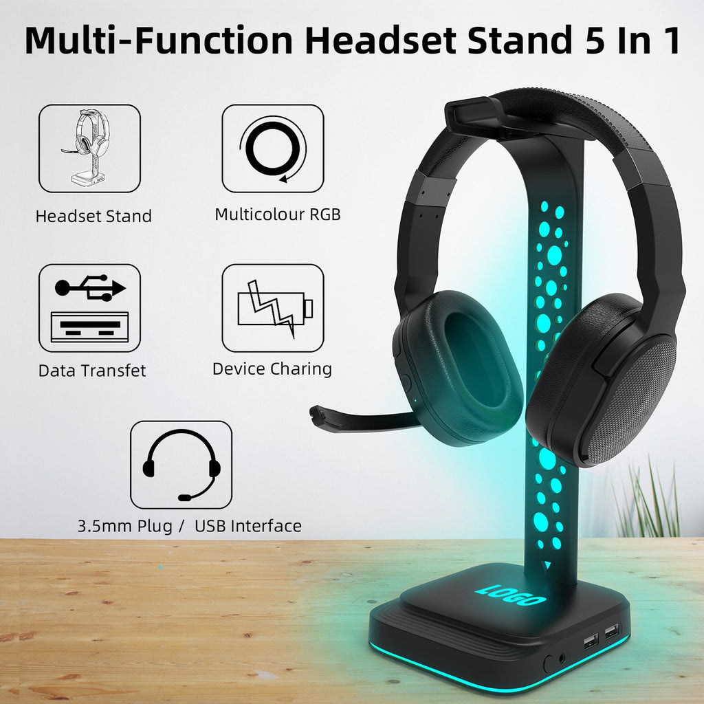Headphone holder color changing with AUX 3.5mm RGBG2