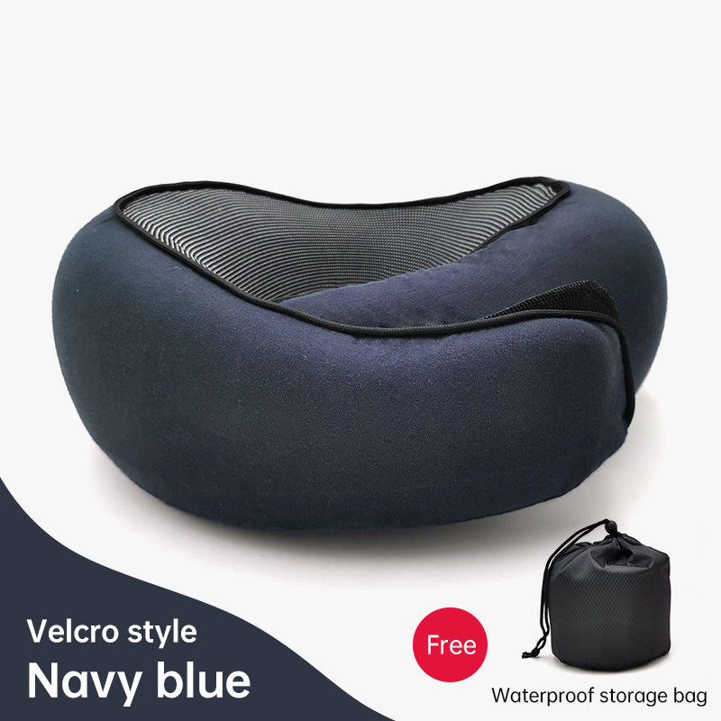 Oreiller de voyage cervical en mousse à mémoire de forme, doux, support de tête à 360°, pour la maison et les voyages