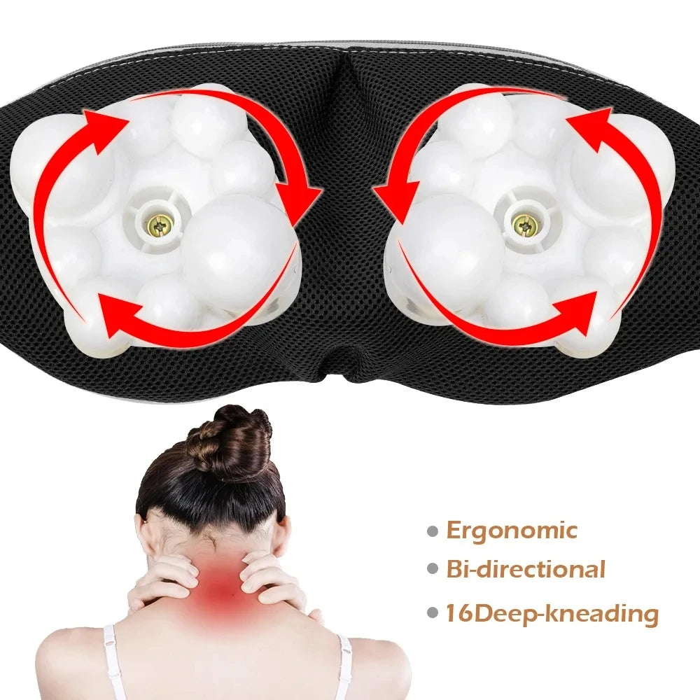 Masseur électrique de corps, nuque et épaules Shiatsu en forme de U