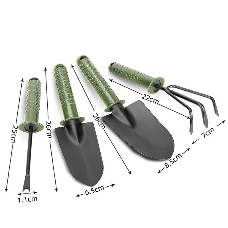 Ensemble de jardinage 4 pièces – Petite pelle à fleurs, outil de jardin domestique, pelle en métal