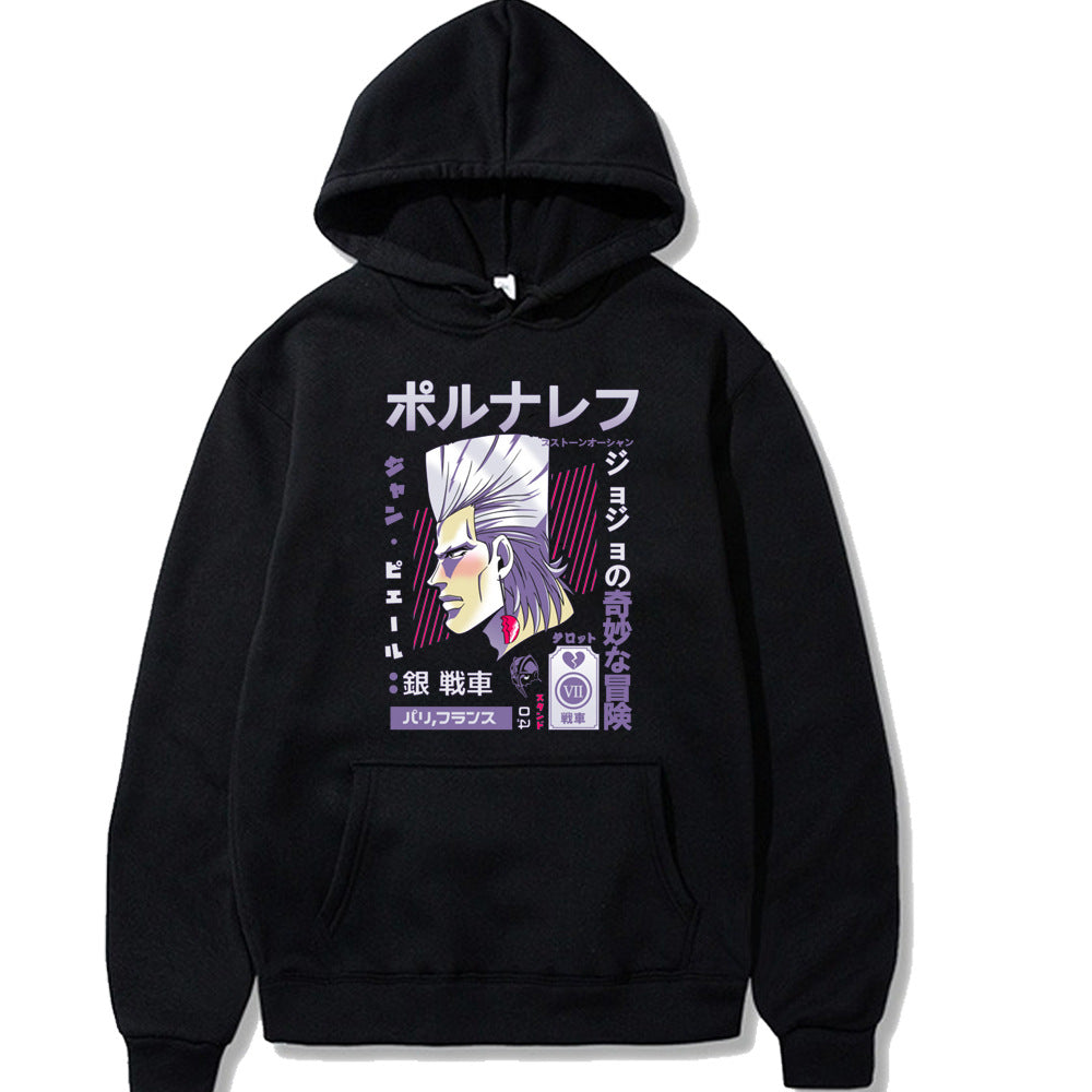 Jean-Polnareff-Stardust JOJO Adventure Hoodie, Hooded Sweatshirt