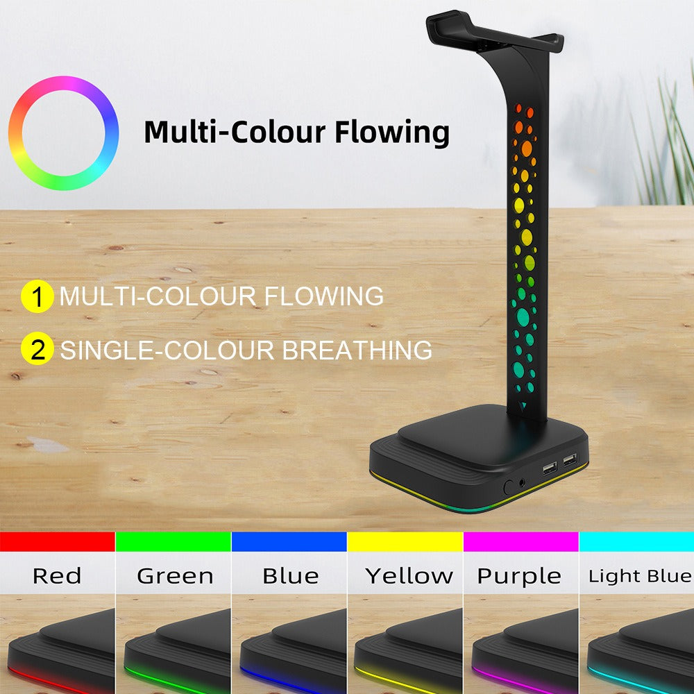 Headphone holder color changing with AUX 3.5mm RGBG2