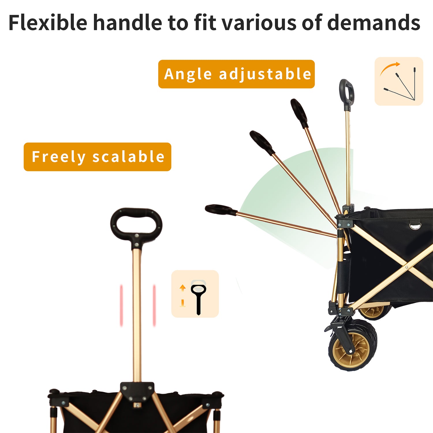 Chariot de plage pliant robuste – Utilitaire pour sable avec grandes roues