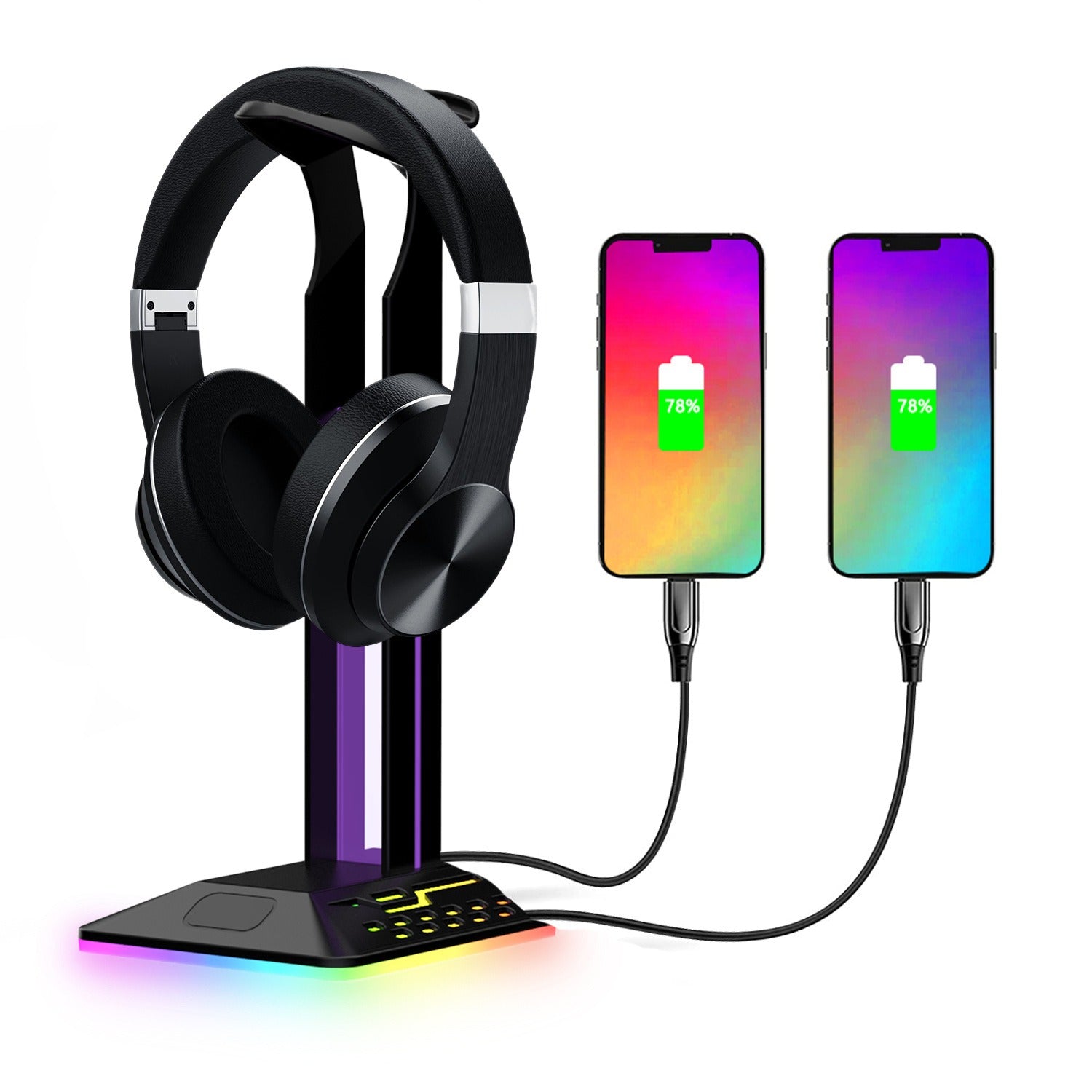 Headphone holder color changing and glowing D8