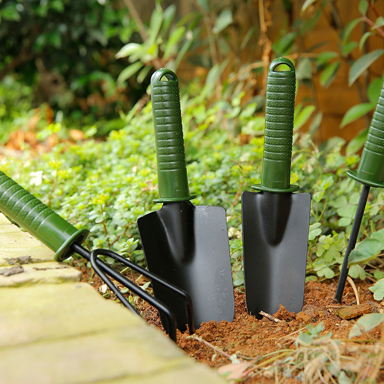 Ensemble de jardinage 4 pièces – Petite pelle à fleurs, outil de jardin domestique, pelle en métal
