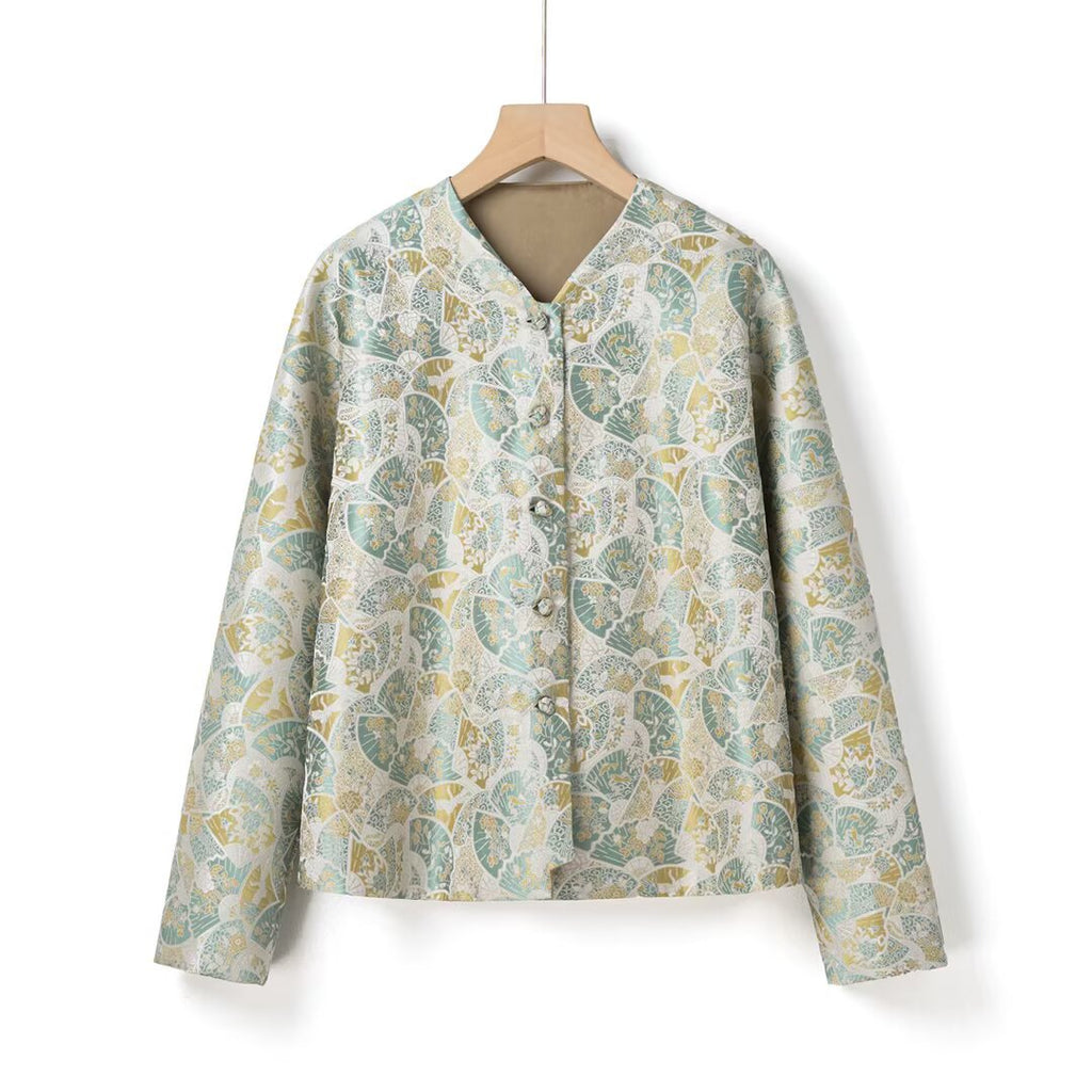Elegant jacquard top jacket
