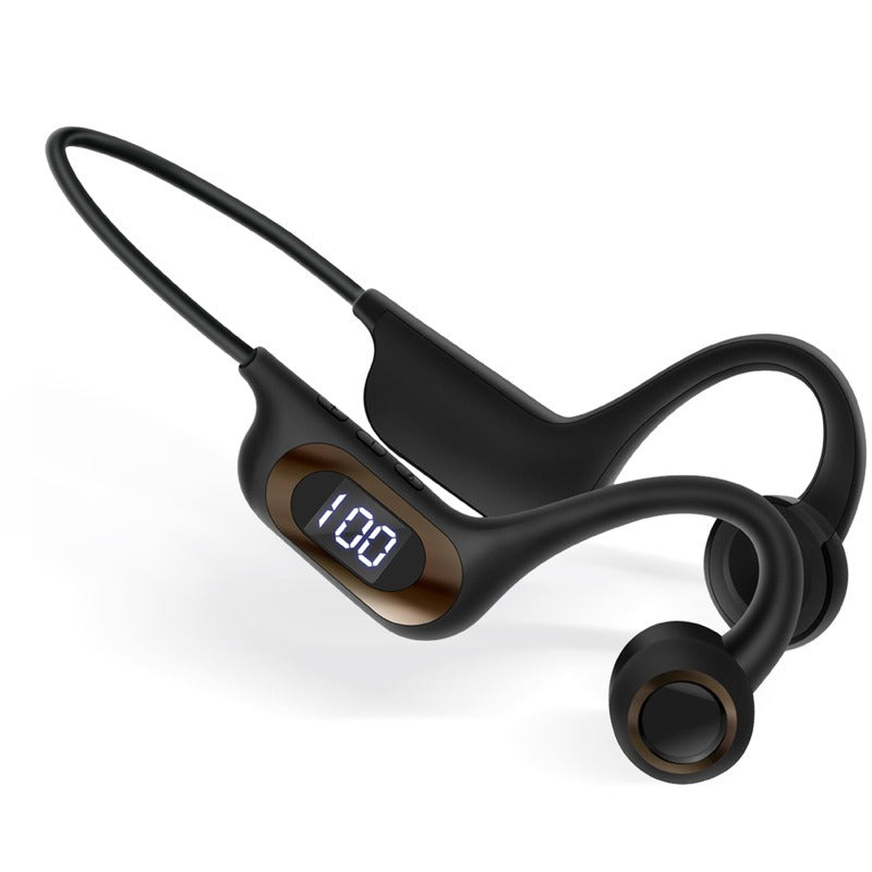Graffiti Bone Conduction Bluetooth Earphones Digital Display AKZ-G9