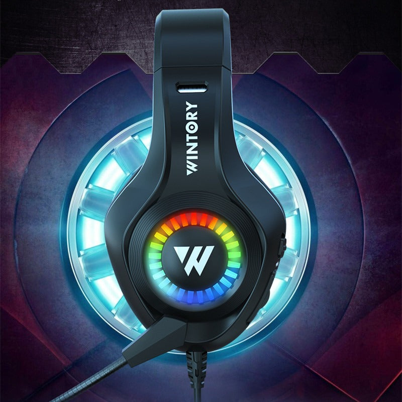 Head mounted gaming headphones luminous M3