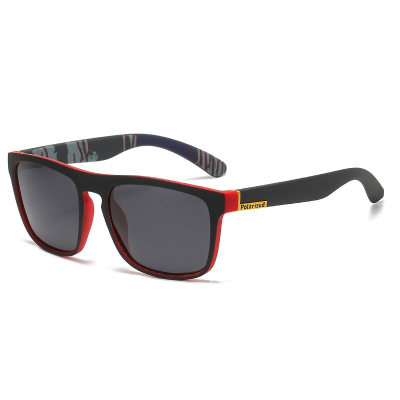 Square frame polarized glasses colorful