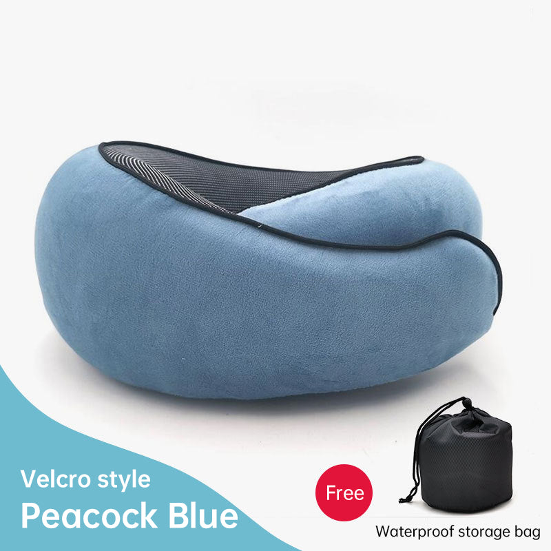 Oreiller de voyage cervical en mousse à mémoire de forme, doux, support de tête à 360°, pour la maison et les voyages