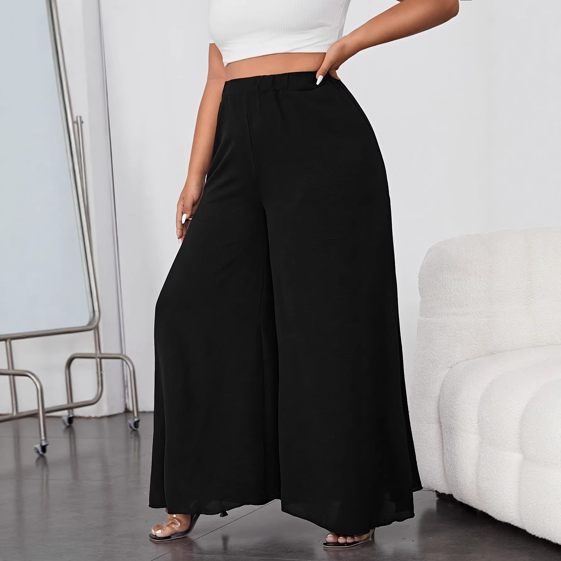 Nouveau pantalon décontracté long et ample été