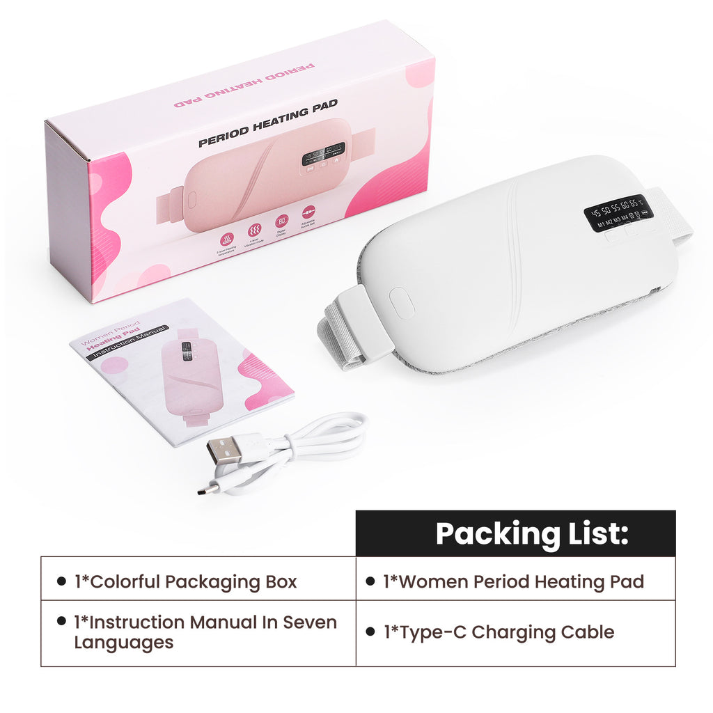 Portable abdominal massage heating device