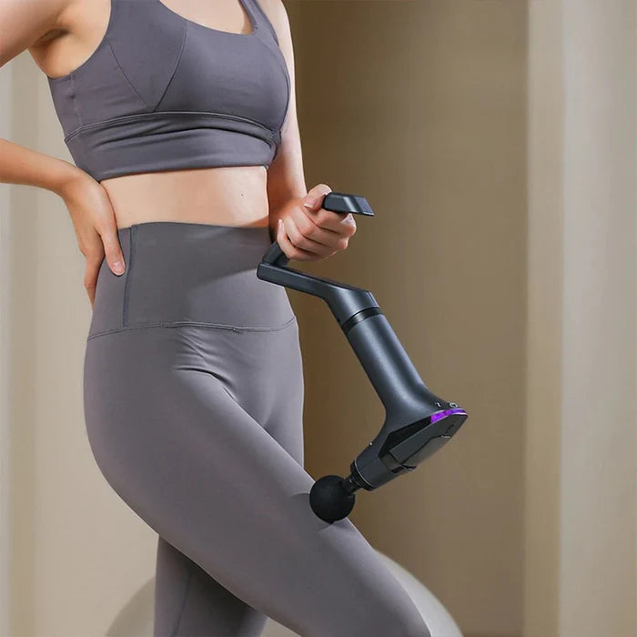 3-in-1 Massage Gun Extended Handle & Belt with 4 Replaceable Heads
