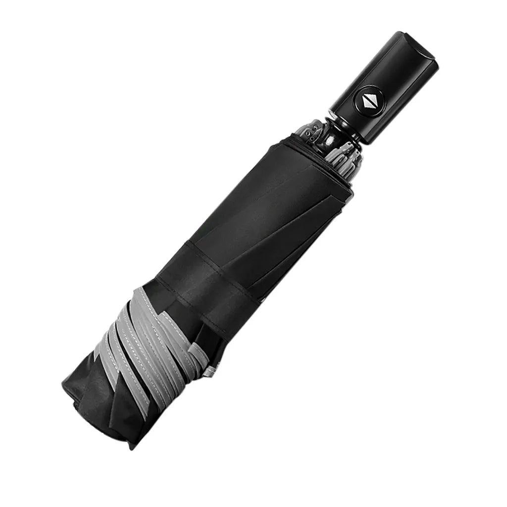 Foldable Reversible Automatic Umbrella Folding Reverse Folding Business Umbrella With Reflective Strips
