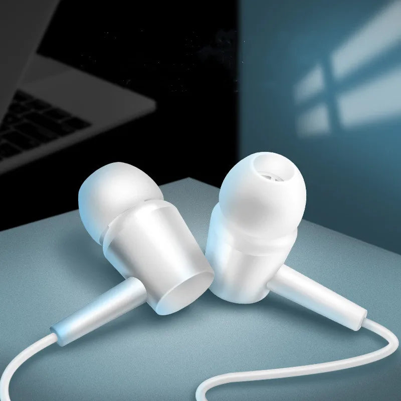 Écouteurs filaires 3,5 mm avec microphone, contrôle du volume