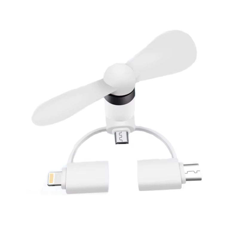Portable Mini Fan Micro USB C Android + iPhone 5 6 6S 7 Plus 8