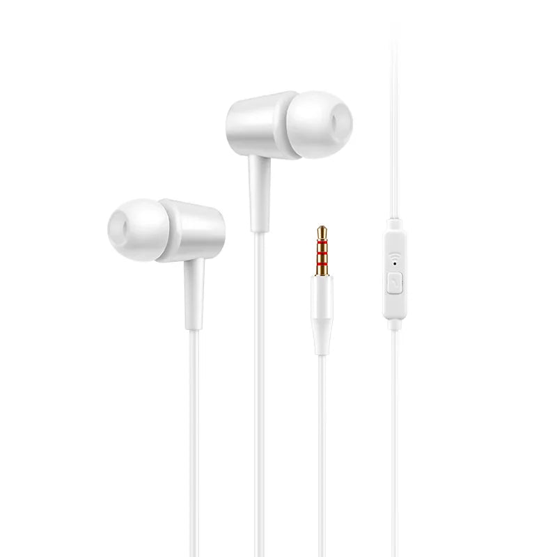 Écouteurs filaires 3,5 mm avec microphone, contrôle du volume