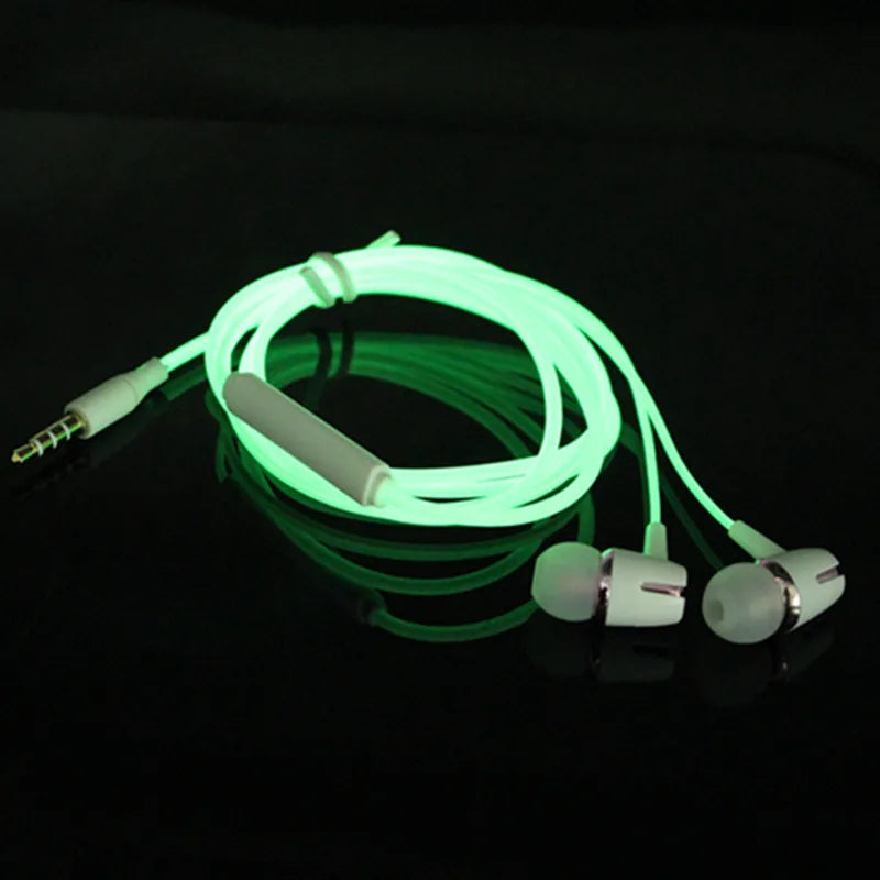 Casque filaire lumineux – Prise 3,5 mm avec microphone, contrôle volume et basse