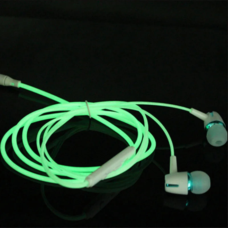 Casque filaire lumineux – Prise 3,5 mm avec microphone, contrôle volume et basse